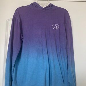 Ivory Ella Ombre 100% Cotton Lightweight Hoodie - Small